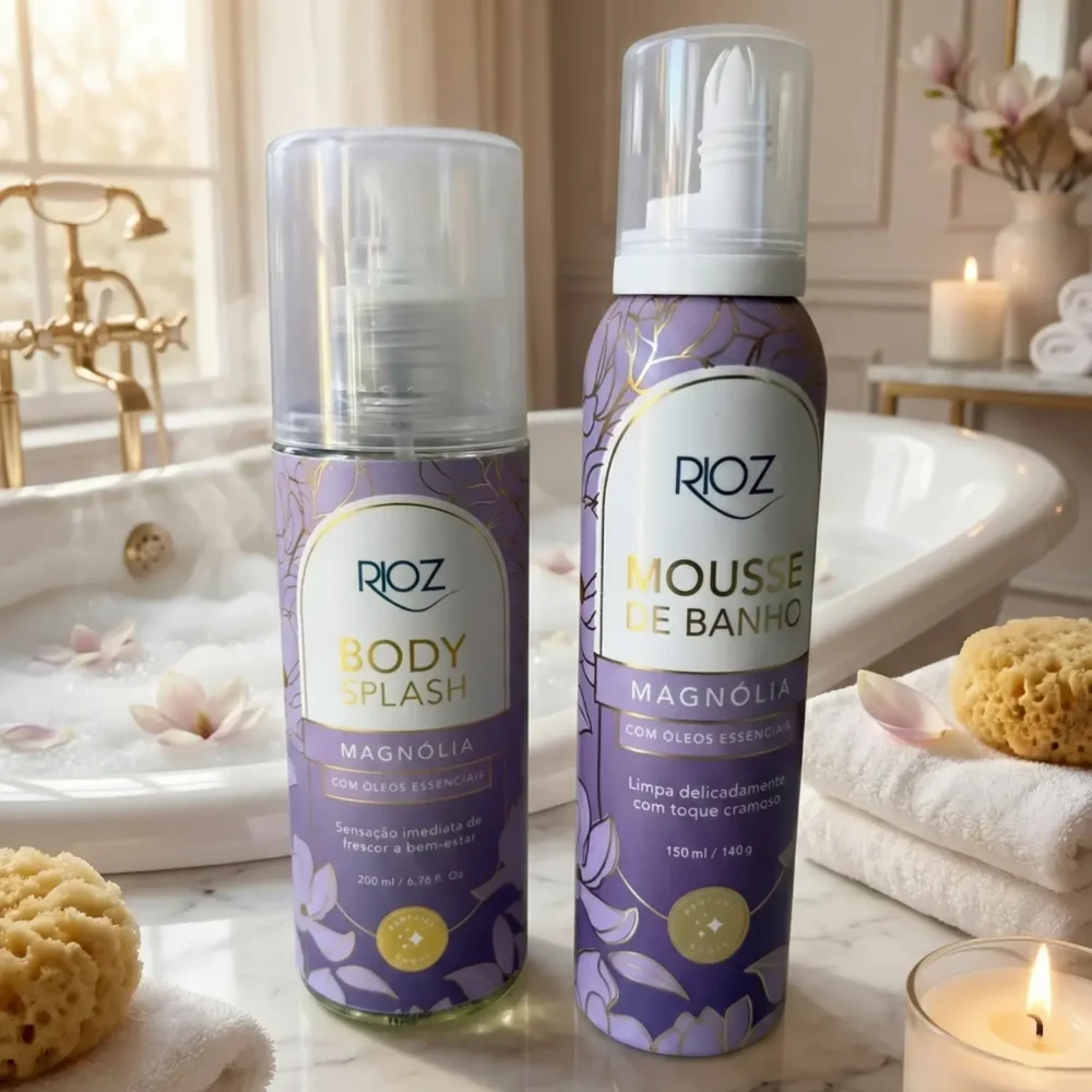 KIT RITUAL COMPLETO RIOZ Mousse de Banho + Body Splash Magnólia